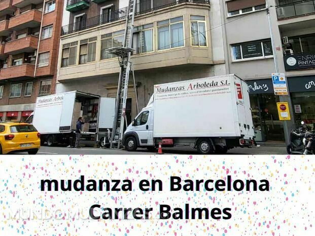 mudanza en carrer Balmes de Barcelona